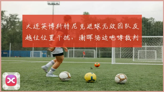 大连英博科特尼克进球无效因队友越位位置干扰，谢晖场边咆哮裁判